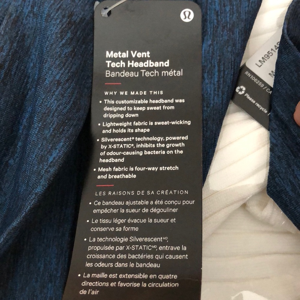 NWT LULULEMON METAL VENT TECH HEADBAND !! - Picture 4 of 4